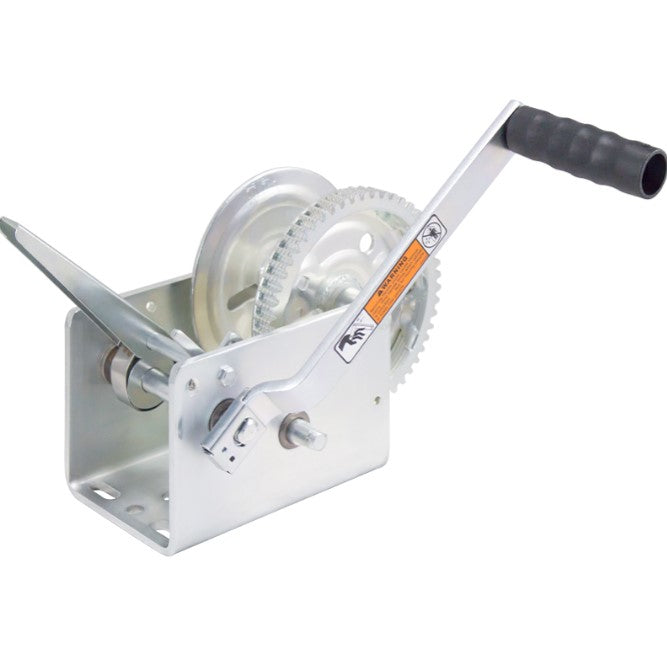 Console Mounted Hand Winch - 2 Speed - 3,500 lb (1,588kg) Capacity with Hand Brake