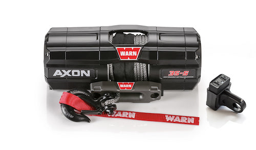Warn AXON 35-S Winch with Synthetic Rope - 12V