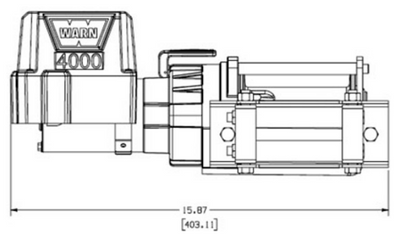 Warn 4000 DC Series Electric Winch Drawing