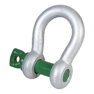 Green Pin Bow Shackle with Screw Pin